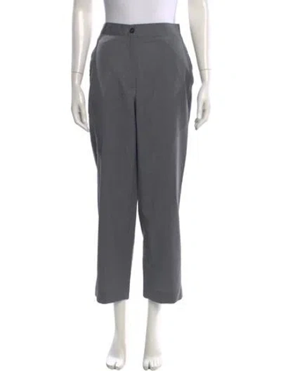 Pre-owned Maison Kitsuné Virgin Wool Wide Leg Pants W/ Tags In Gray