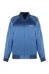 Maison Kitsuné Viscose Full-zip Sweatshirt In Blue