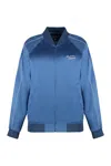 Maison Kitsuné Viscose Full-zip Sweatshirt In Blue