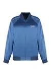 Maison Kitsuné Viscose Full-zip Sweatshirt In Light Blue