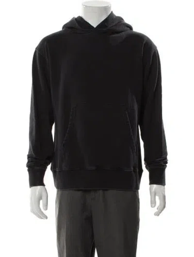 Pre-owned Maison Kitsuné V-neck Long Sleeve Hoodie In Black