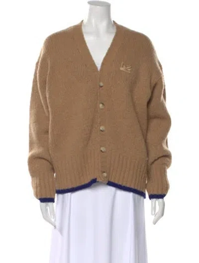 Pre-owned Maison Kitsuné V-neck Sweater In Neutral