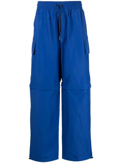 Maison Kitsuné Water-resistant Convertible Track Pants In Blue