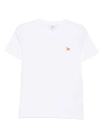 MAISON KITSUNÉ WOMEN WHITE BABY FOX COTTON T-SHIRT, XS LUXURY T-SHIRTS FOR WOMEN DARVEYS