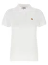 Maison Kitsuné White Cotton Baby Fox Polo Shirt In White