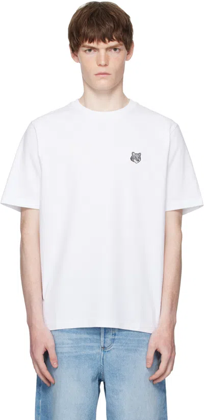 Maison Kitsuné White Bold Fox Head Patch Oversize T-shirt