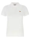 Maison Kitsuné White Cotton Baby Fox Polo Shirt In White