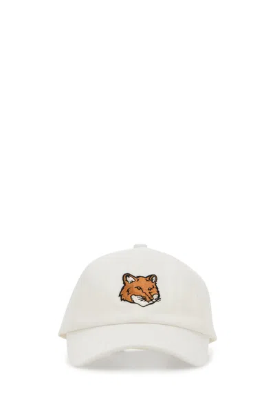 Maison Kitsuné Maison Kitsune White Cotton Baseball Cap