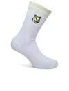 Maison Kitsuné White Cotton Blend Socks In Bianco