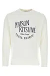 Maison Kitsuné Man Sweatshirt Off White Size S Cotton In Ecru