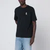 Maison Kitsuné Dressed Fox Embroidered Cotton T-shirt In Black