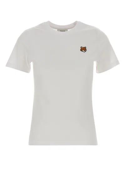 MAISON KITSUNÉ MAISON KITSUNE WHITE COTTON T-SHIRT