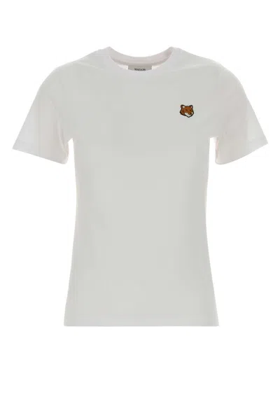 MAISON KITSUNÉ WHITE COTTON T-SHIRT