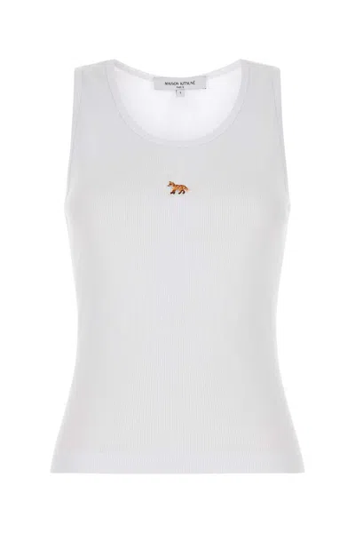MAISON KITSUNÉ WHITE COTTON TANK TOP