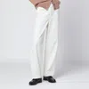 Maison Kitsuné White Cotton Trousers In White