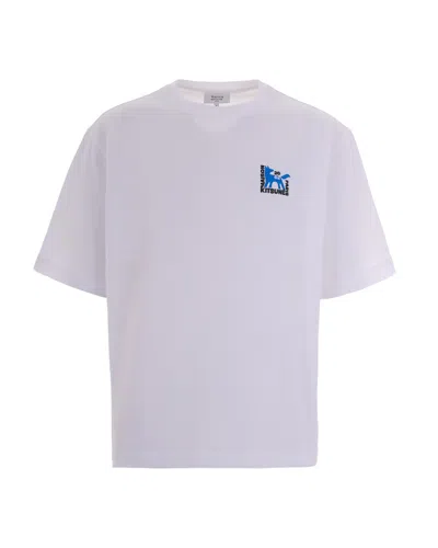 MAISON KITSUNÉ MEN WHITE CREW NECK T-SHIRT