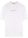 Maison Kitsuné Maison Kitsune Line Handwriting Oversized T-shirt In Black