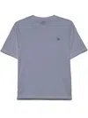 Maison Kitsuné White Crewneck Logo T-shirt In Gray