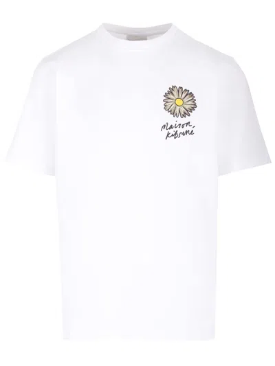 Maison Kitsuné Floating Flower Comfort T恤 In White