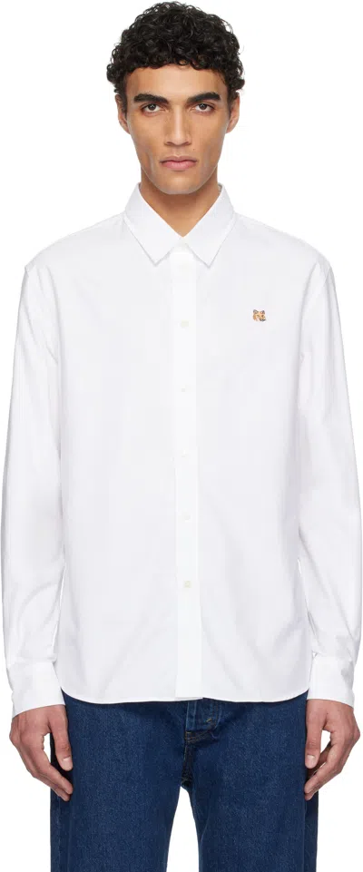 Maison Kitsuné Maison Kitsune 'fox Head' Shirt In Nude