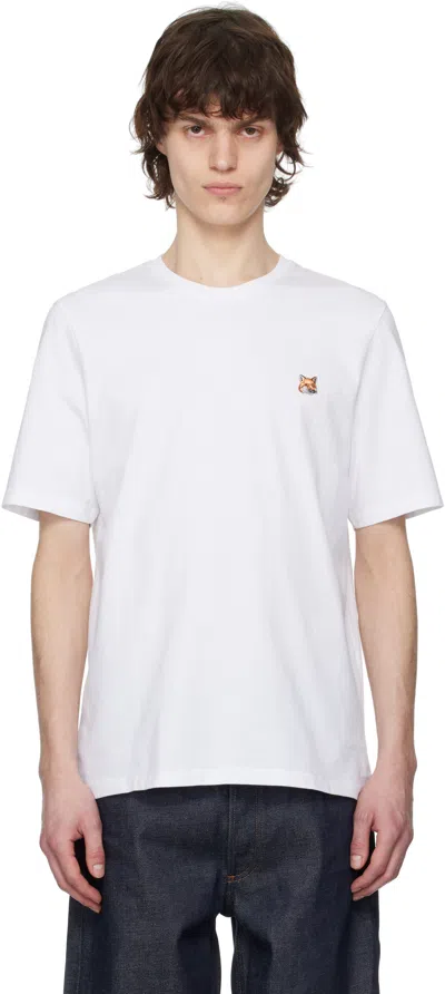 Maison Kitsuné Speedy Fox Patch Comfort T-shirt-shirt Clothing In White