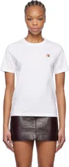 Maison Kitsuné Fox Head Patch Regular Tee Shirt In P100 White