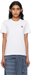 Maison Kitsuné Cotton T-shirt Featuring Fox Head Design In White