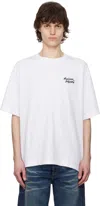 Maison Kitsuné White T-shirt With Logo Handwriting Print In M186 White/black