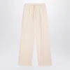 Maison Kitsuné White Jogging Pants With Fox Logo In White