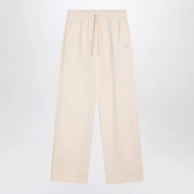 MAISON KITSUNÉ WHITE JOGGING PANTS WITH FOX LOGO