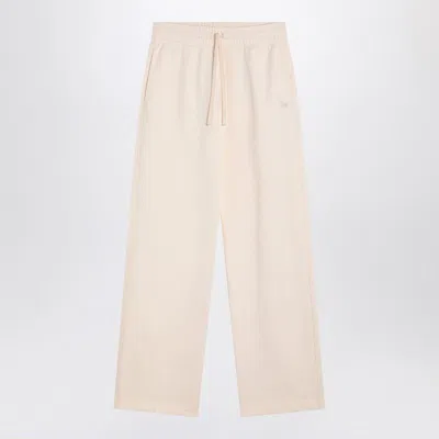 MAISON KITSUNÉ MAISON KITSUNÉ  WHITE JOGGING PANTS WITH FOX LOGO