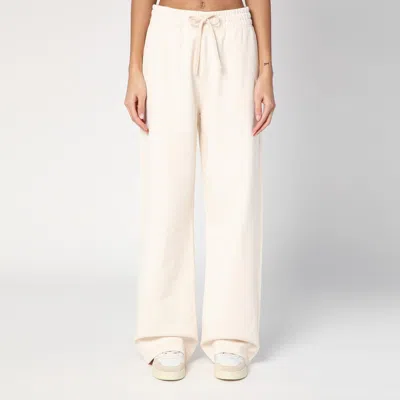 MAISON KITSUNÉ MAISON KITSUNÉ WHITE JOGGING PANTS WITH FOX LOGO