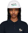 Maison Kitsuné White Mini Handwriting Cap In P101 White