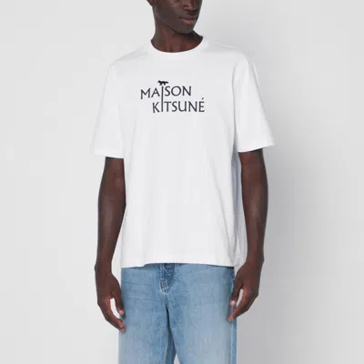 Maison Kitsuné White T-shirt With Logo Print