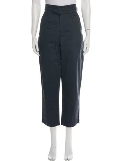 Pre-owned Maison Kitsuné Wide Leg Pants In Blue