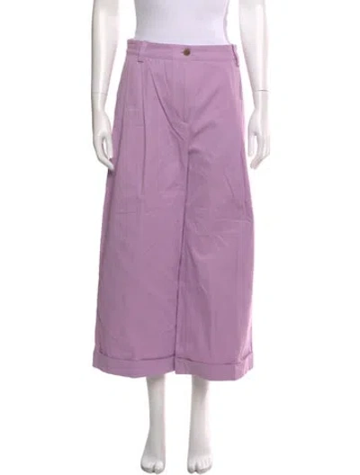 Pre-owned Maison Kitsuné Wide Leg Pants In Purple