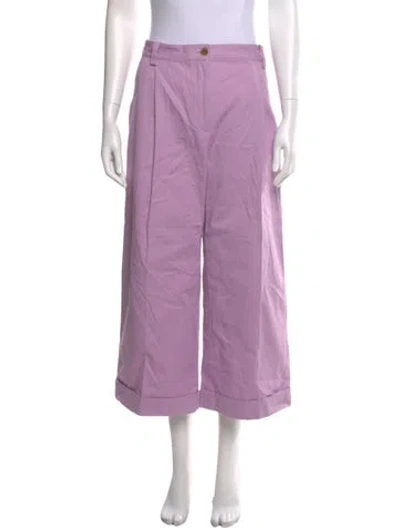Pre-owned Maison Kitsuné Wide Leg Pants W/ Tags In Purple