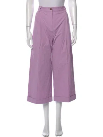 Pre-owned Maison Kitsuné Wide Leg Pants W/ Tags In Purple