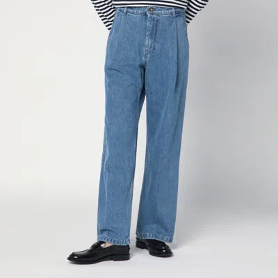 MAISON KITSUNÉ MAISON KITSUNÉ  WIDE PLEATED BLUE JEANS