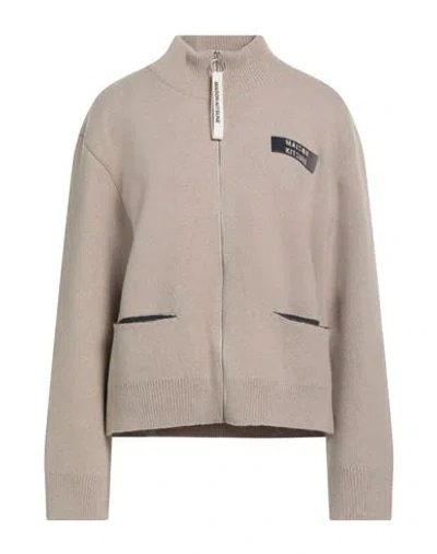 Maison Kitsuné Woman Cardigan Beige Size Xl Merino Wool, Cashmere In Neutral