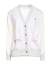 Maison Kitsuné Woman Cardigan Light Pink Size M Wool In White
