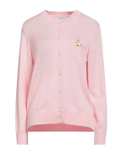 Maison Kitsuné Woman Cardigan Pink Size M Wool