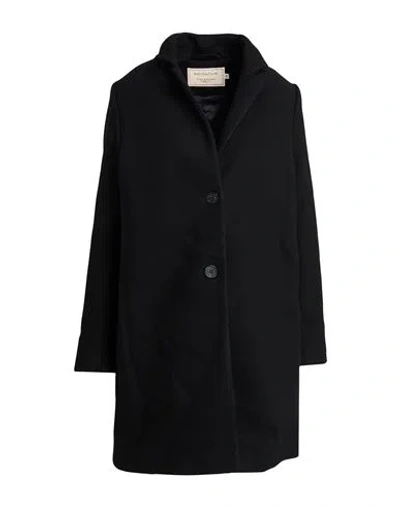 Maison Kitsuné Woman Coat Black Size 6 Wool, Polyamide