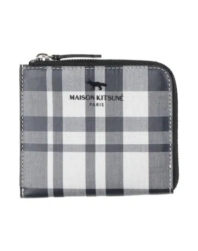 Maison Kitsuné Woman Coin Purse Black Size - Cotton, Polyurethane