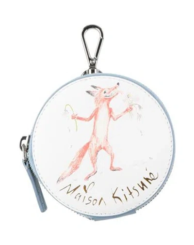 Maison Kitsuné Woman Coin Purse White Size - Cow Leather