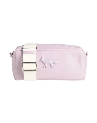 Maison Kitsuné Woman Cross-body Bag Lilac Size - Leather In Purple