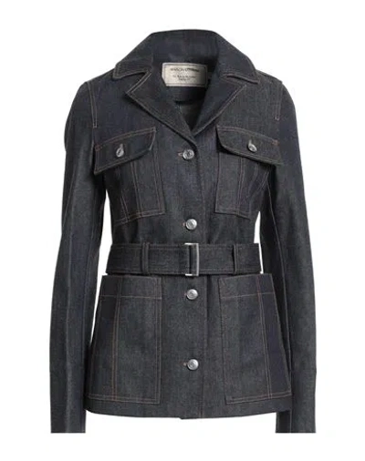 Maison Kitsuné Woman Denim Outerwear Blue Size Xs Cotton In Black