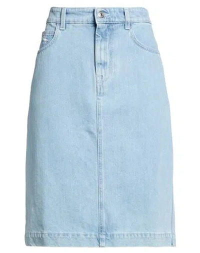Maison Kitsuné Woman Denim Skirt Blue Size 28 Cotton