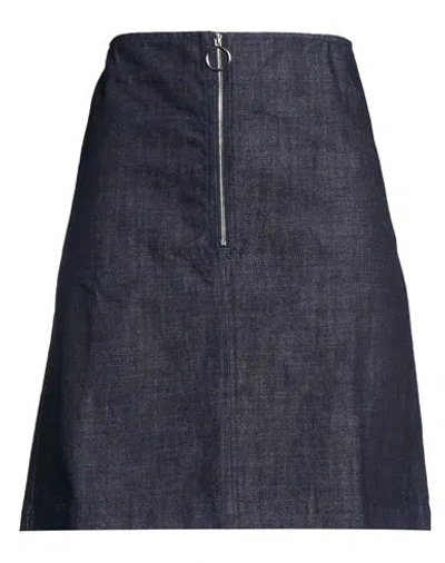 Maison Kitsuné Woman Denim Skirt Blue Size 8 Cotton