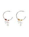 Maison Kitsuné Woman Earrings Silver Size - Metal In Metallic